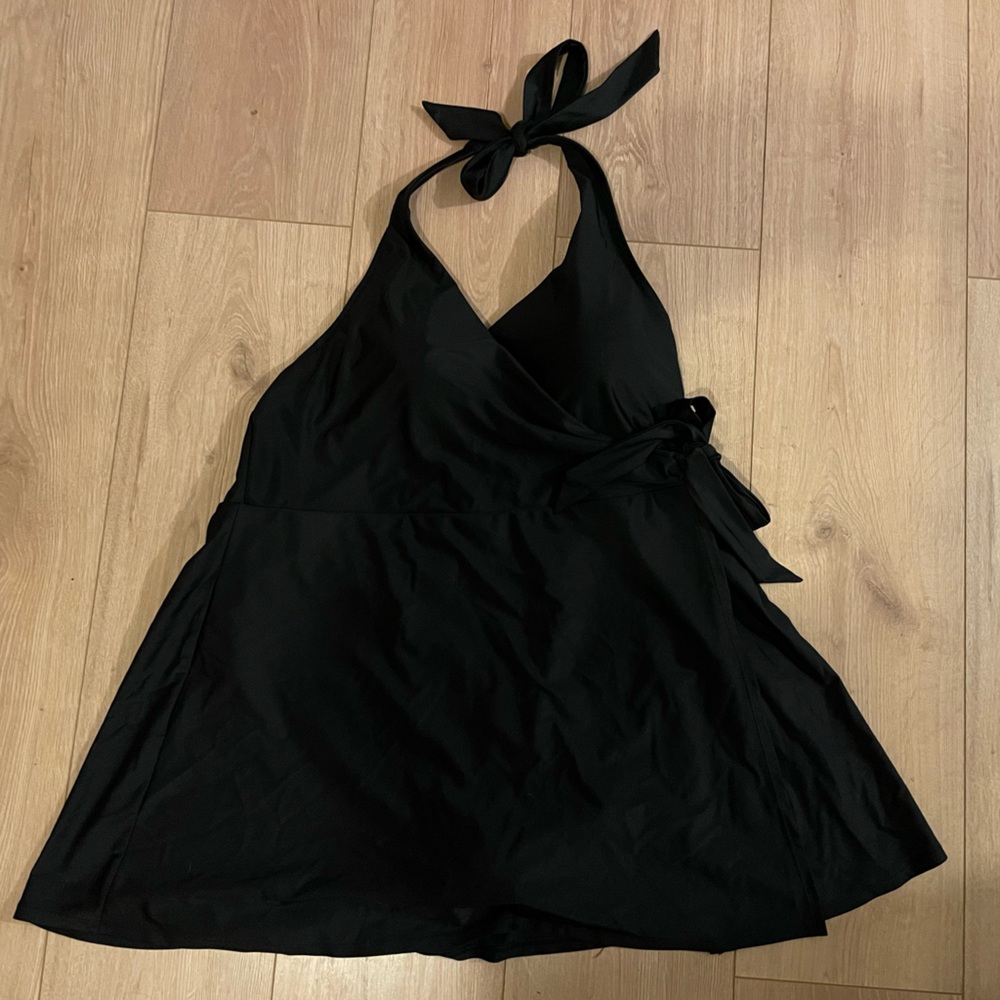 J. Crew Black Halter Swim Dress
